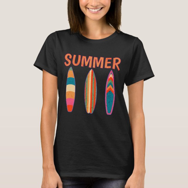 Sommar Surfbrädor T Shirt (Framsida)