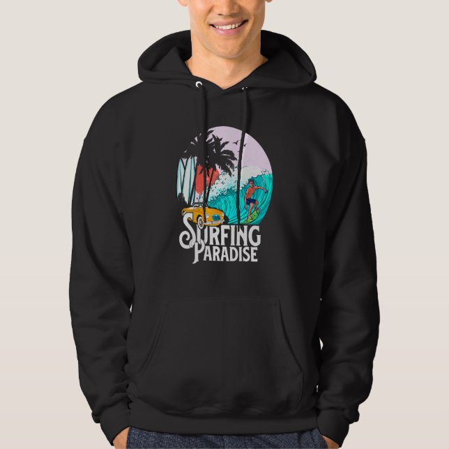 Sommar Surfing Paradise Hoodie (Framsida)