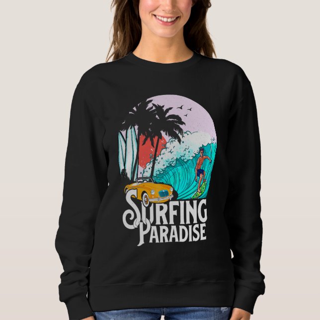 Sommar Surfing Paradise T Shirt (Framsida)
