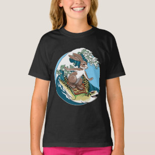 Sommar Surfing - Sköldpadda och Kanin Illustration T Shirt