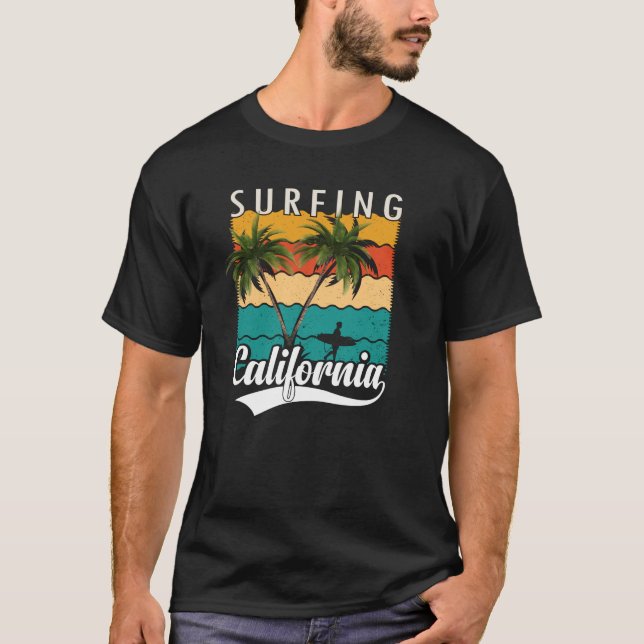 Sommar Surfing the California Beach T Shirt (Framsida)