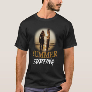 Sommar Surfing Vibes Vacation Humous Souting T Shirt