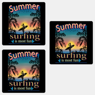 Sommar - surfning är de flesta Roligt etiketter
