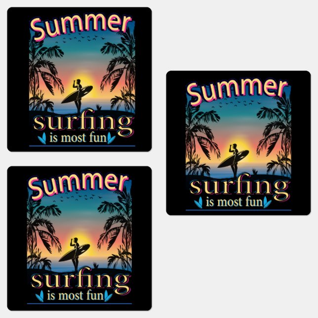 Sommar - surfning är de flesta Roligt etiketter (Grupp)