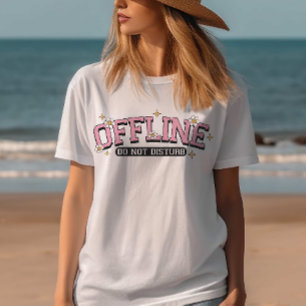Sommar T-Shirt, Cute-skjorta, Offline Disturb T Shirt