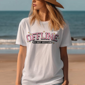 Sommar T-Shirt, Cute-skjorta, Offline Disturb T Shirt