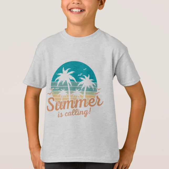 Sommar T-shirt för barn Lätt och sval klänning (Framsida)