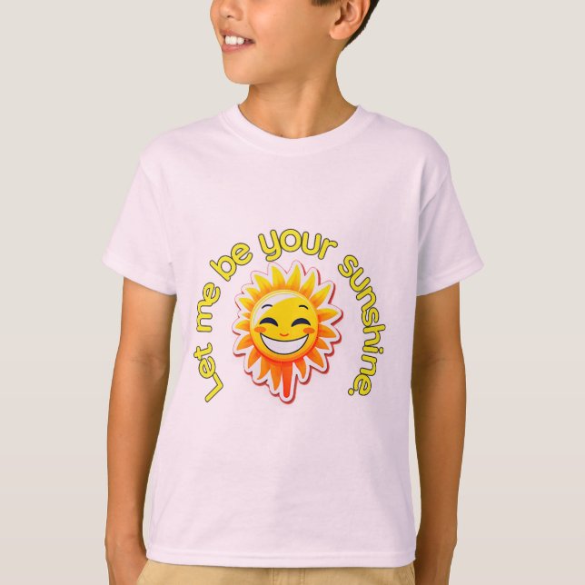 Sommar T-Shirt Låt mig vara din solsken med sol. (Framsida)