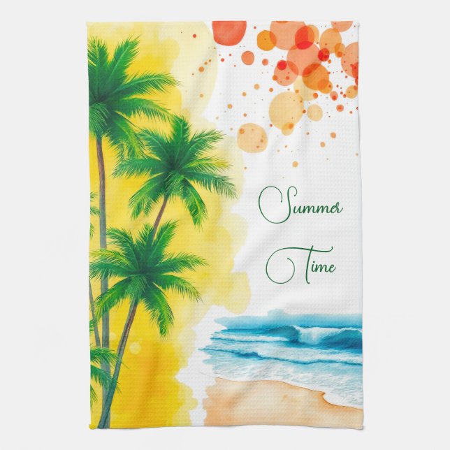 “Sommar Tid” stranddesign Kökshandduk (Vertikal)