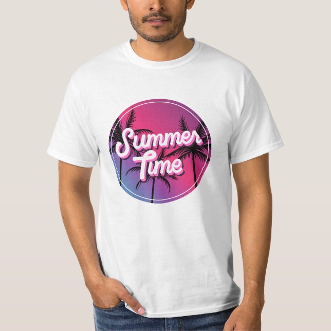 Sommar Tid T Shirt (Framsida)