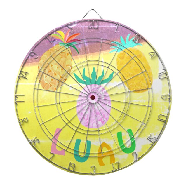 Sommar Tiki Pineapple Luau Darttavla (Framsidan)
