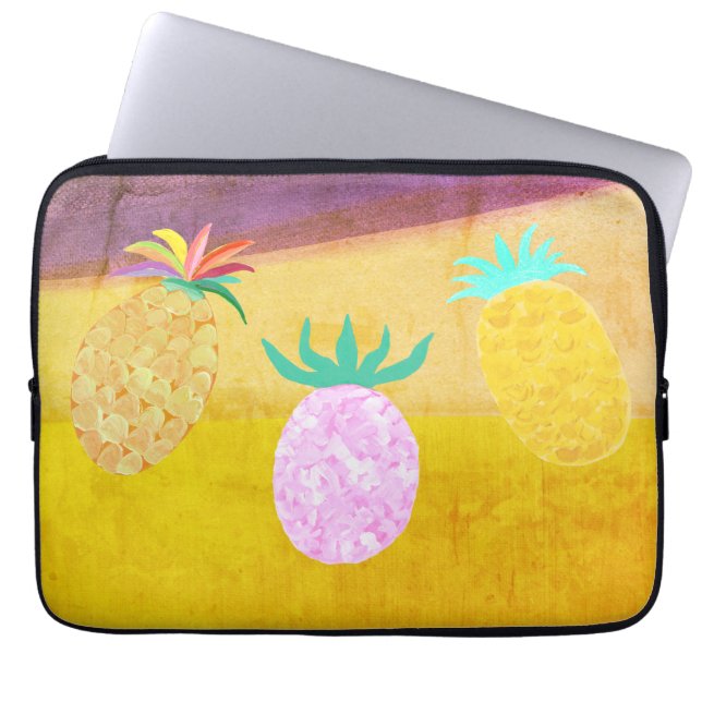 Sommar Tiki Pineapple Luau Laptop Fodral (Framsidan)