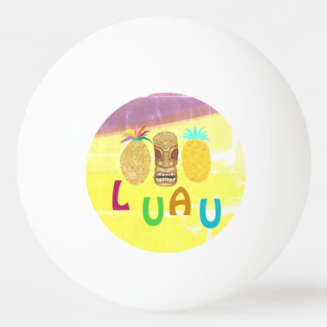 Sommar Tiki Pineapple Luau Pingisboll (Framsidan)