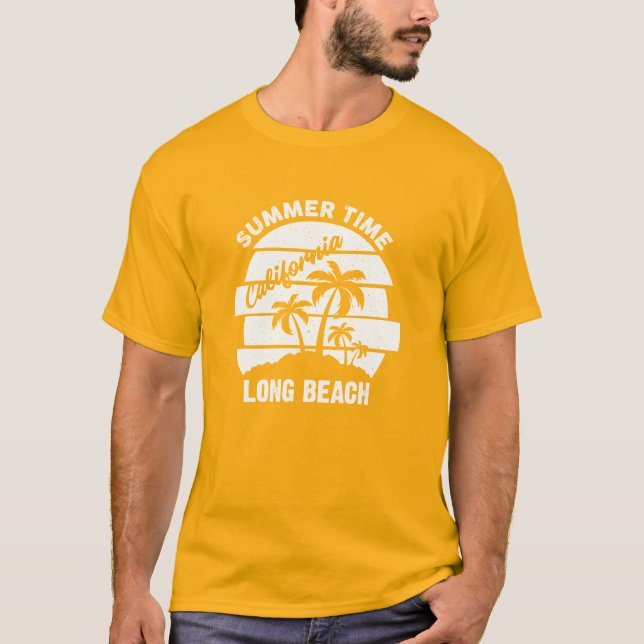 Sommar Time California Long Beach T-Shirt (Framsida)