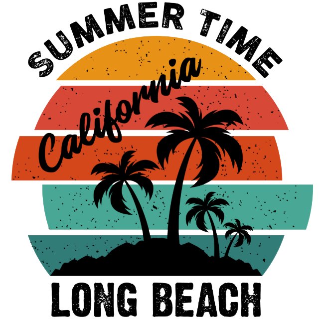 Sommar Time California Long Beach T Shirt (Skapare uppladdad)