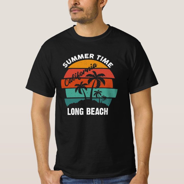 Sommar Time California Long Beach T-Shirt (Framsida)
