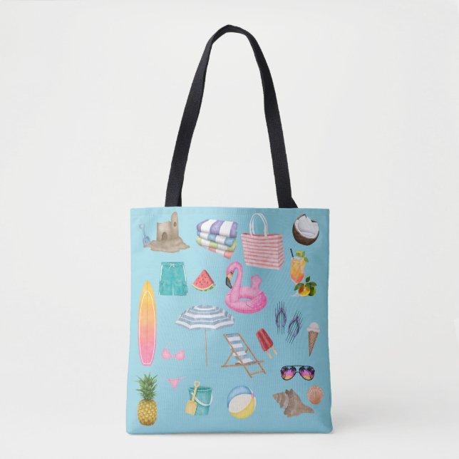 Sommar Tote Beach Bag Carry All Canvas Bag Tygkasse (Framsida)