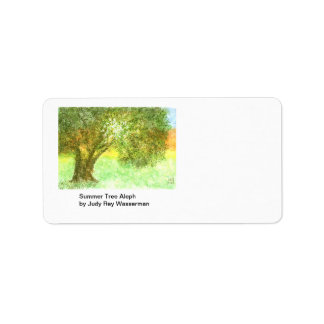 Sommar Träd Aleph-etikett Adressetikett