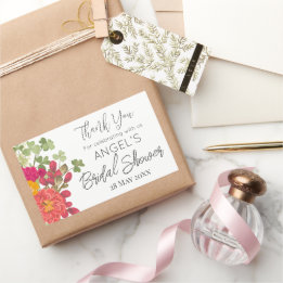 Sommar Trädgård Bröllopsdusch Tack  Rektangulärt Klistermärke