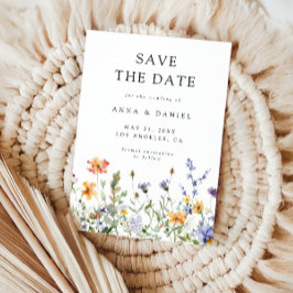 Sommar Trädgård med Vilda Blommor Spara Datumet