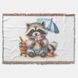 Sommar Treats Racoon Filt