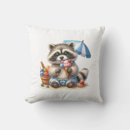 Sommar Treats Racoon Kudde
