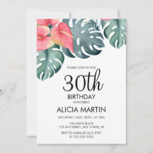 Sommar Tropical Anthurium & Monstera Birthday