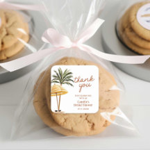 Sommar Tropical Bröllopsdusch Tack