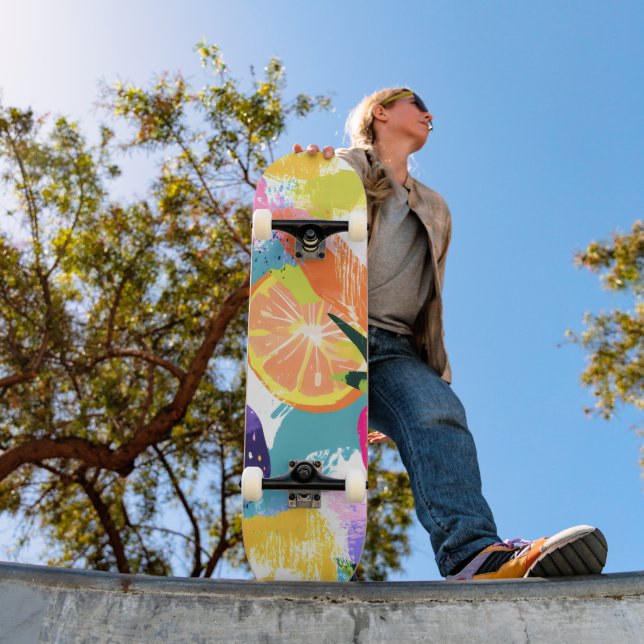 Sommar Tropical Fruit Fiesta Mini Skateboard Bräda 18,5 Cm (Utomhus 1)