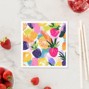 Sommar Tropical Fruit Fiesta Pappersservett