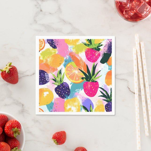 Sommar Tropical Fruit Fiesta Pappersservett (Insitu)