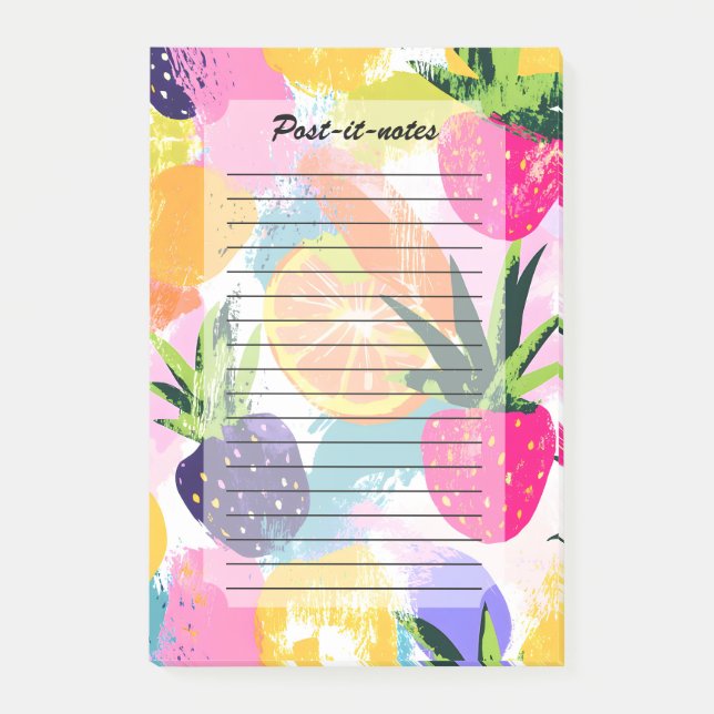 Sommar Tropical Fruit Fiesta Post-it Block (Framsida)