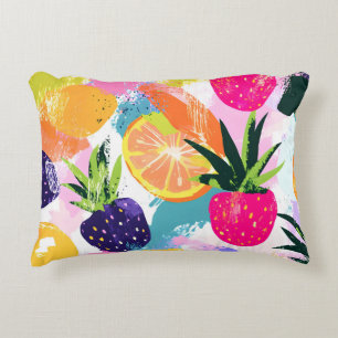 Sommar Tropical Fruit Fiesta Prydnadskudde