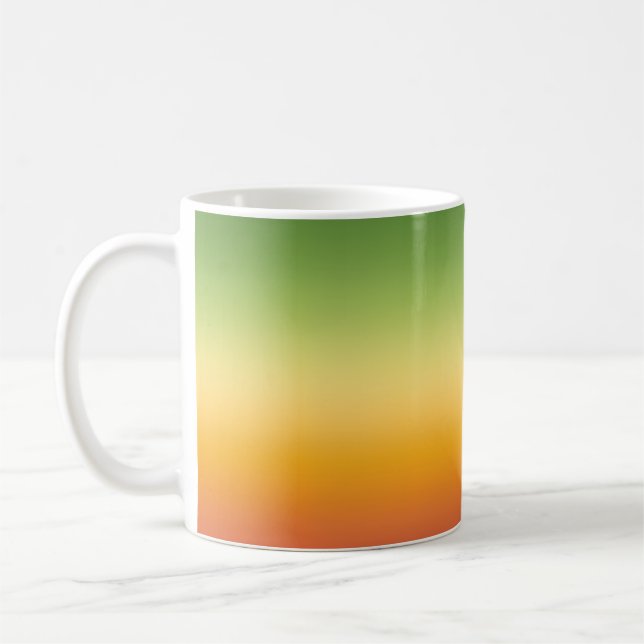 Sommar Tropical Gradient Orange Lemon Lime Ombre Kaffemugg (Vänster)