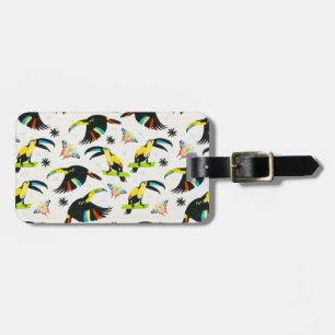 Sommar Tropical Jungle Parrot Butterfly Bagagebricka
