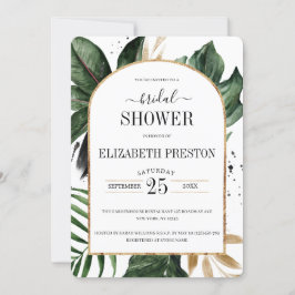 Sommar Tropical Löv Arch Ram Möhippa Inbjudningar