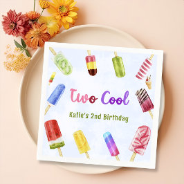 Sommar två Coolor Popsicle 2:a födelsedagen Napkin Pappersservett