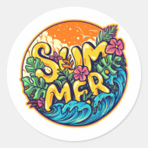 Sommar Typografiskt Tropical Vågar