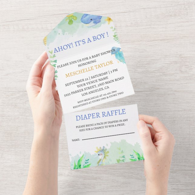 Sommar under Sea Baby Shower (Avrivbar del)