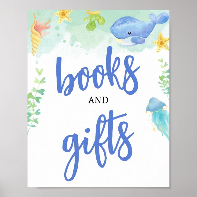 Sommar under Sea Baby Shower Bokar & Gifts Poster (Framsidan)