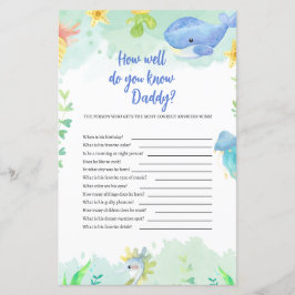 Sommar under Sea Baby Shower Game
