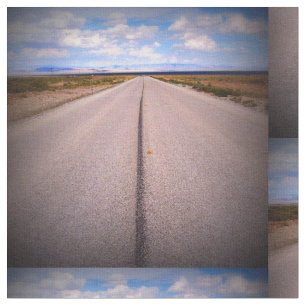 Sommar Vacation Road Resa Square Photo Tyg
