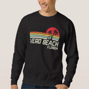 Sommar Vacation Vintage Florida Vero Beach Lång Ärmad Tröja