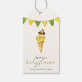 Sommar Vanilla Scoop Ice Cream Baby Shower Presentetikett