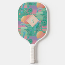 Sommar Vaporwave Sunset och Handflatan Träd