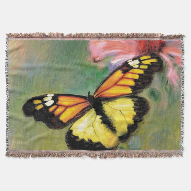 Sommar Vår Butterfly - Blanket Filt (Framsidan)