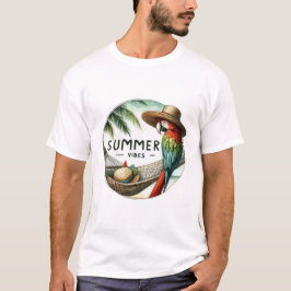 sommar vibbar papegoja t-shirt