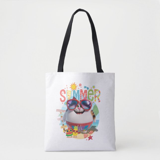 Sommar Vibes Cat Cute i Sunglass Tygkasse (Framsida)