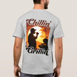 Sommar Vibes Chillin’ & Grillin’ Front & Back T Shirt