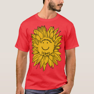 Sommar Vibes Gult Solros T Shirt